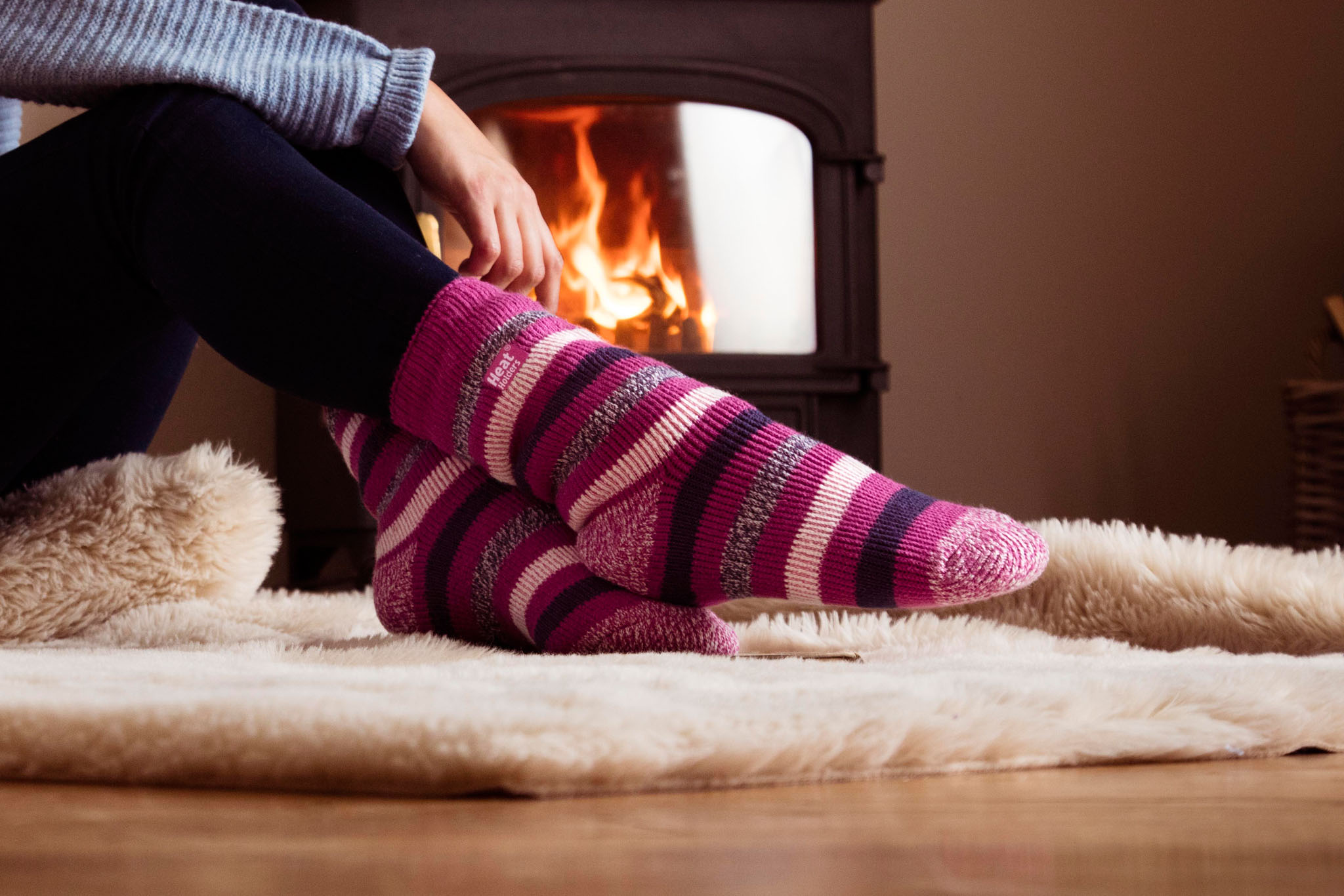 Ladies Original Iris Ankle Slipper Socks - Pink – Heat Holders