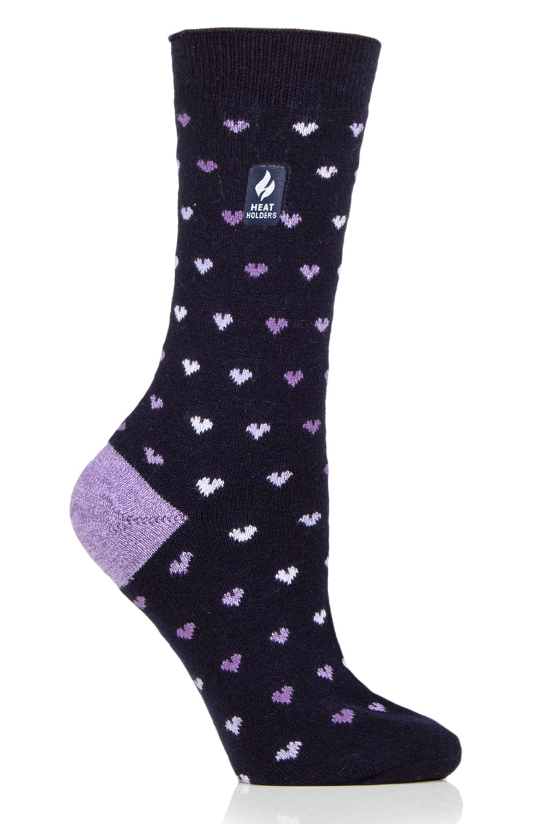 Women's Orchid ULTRA LITE™ Hearts Crew Socks
