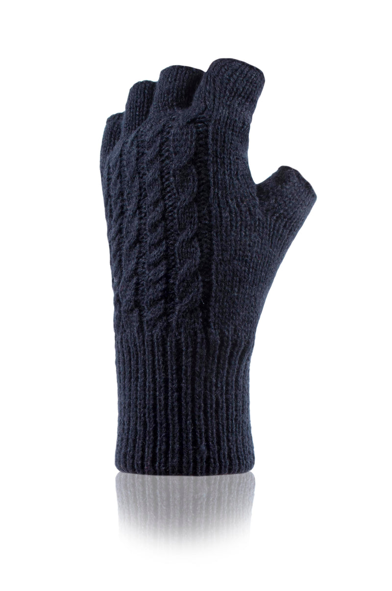 Women's Ayla Solid Cable Knit Fingerless Gloves