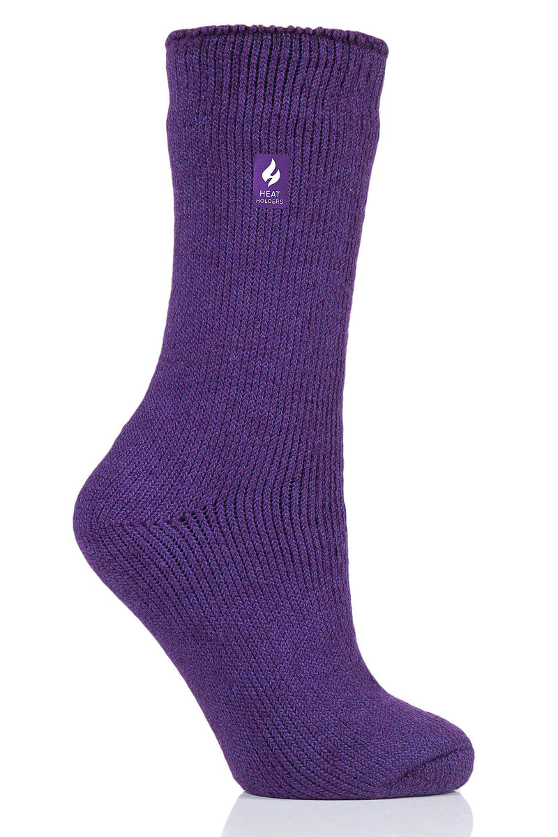 Heat Holders Camellia Women's Original Thermal Crew Sock Purple