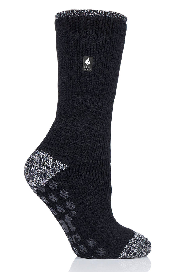 Heat Holders Juniper Crew Slipper Sock Black #color_black