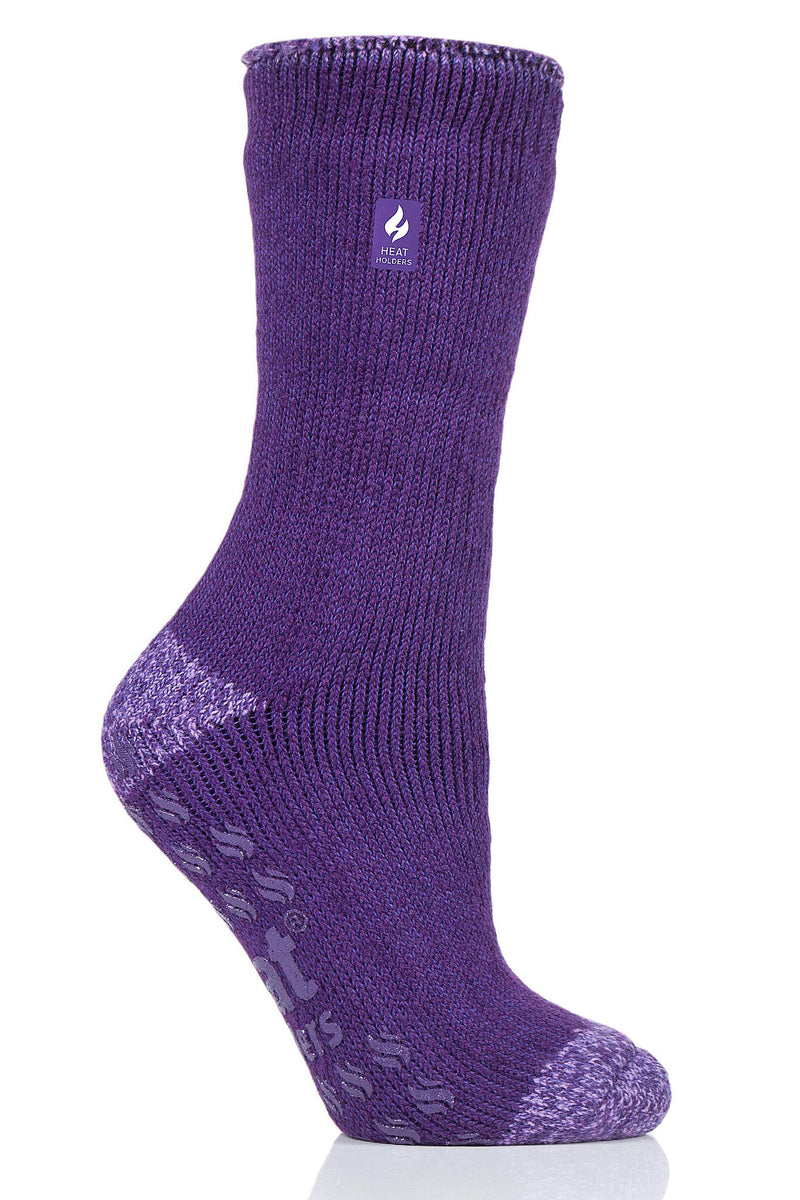 Heat Holders Juniper Crew Slipper Sock Purple