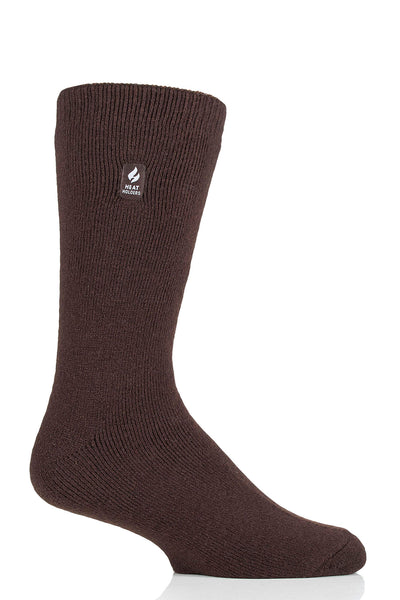 Heat Holders Men's Big and Tall Dunlin Lite Thermal Crew Sock Brown #color_brown