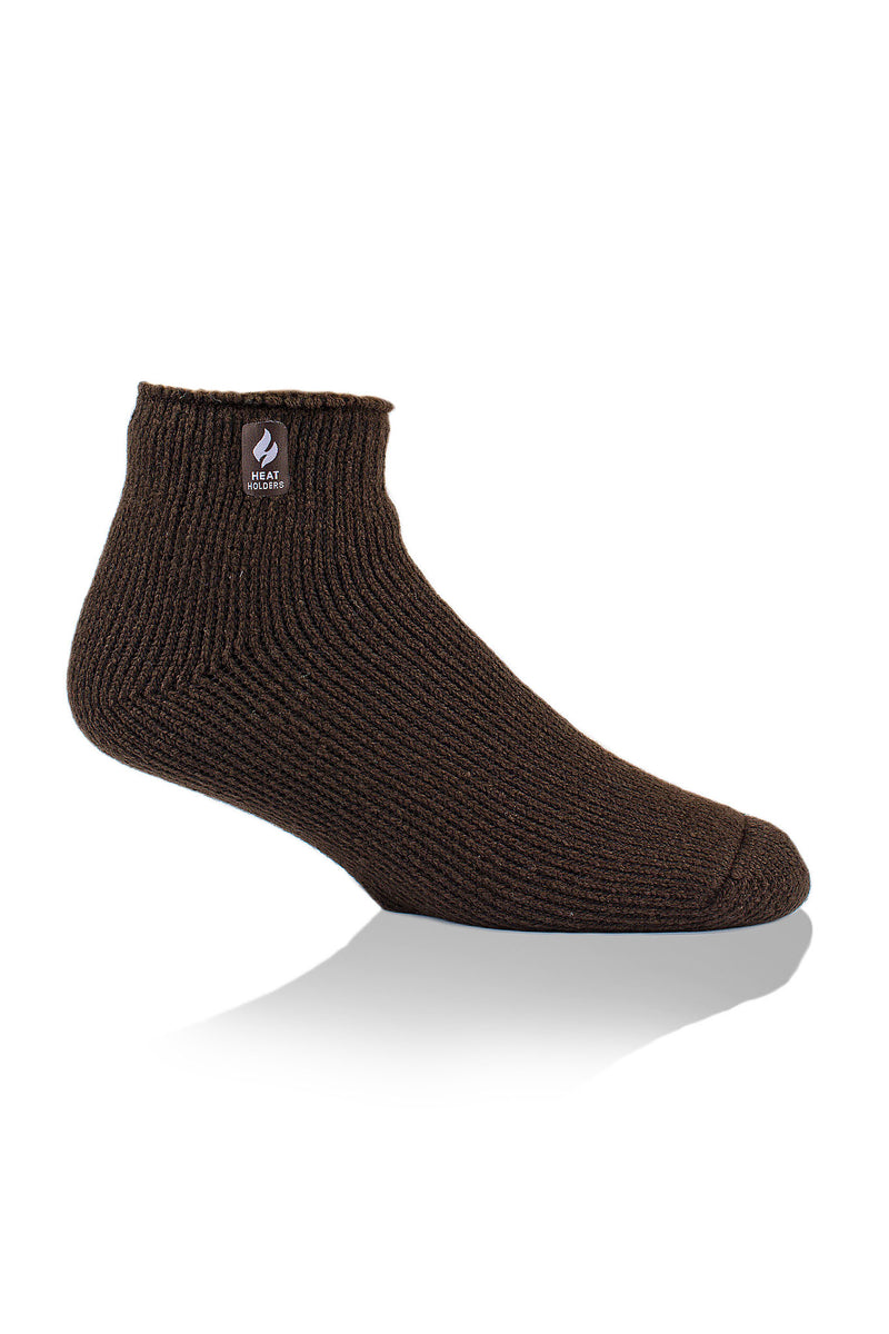 Heat Holders Men's Original Thermal Ankle Sock Solid Brown