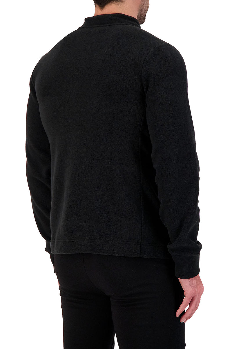 Heat Holders Men's Original Thermal Fleece Zip Jacket Black - Side Rear
