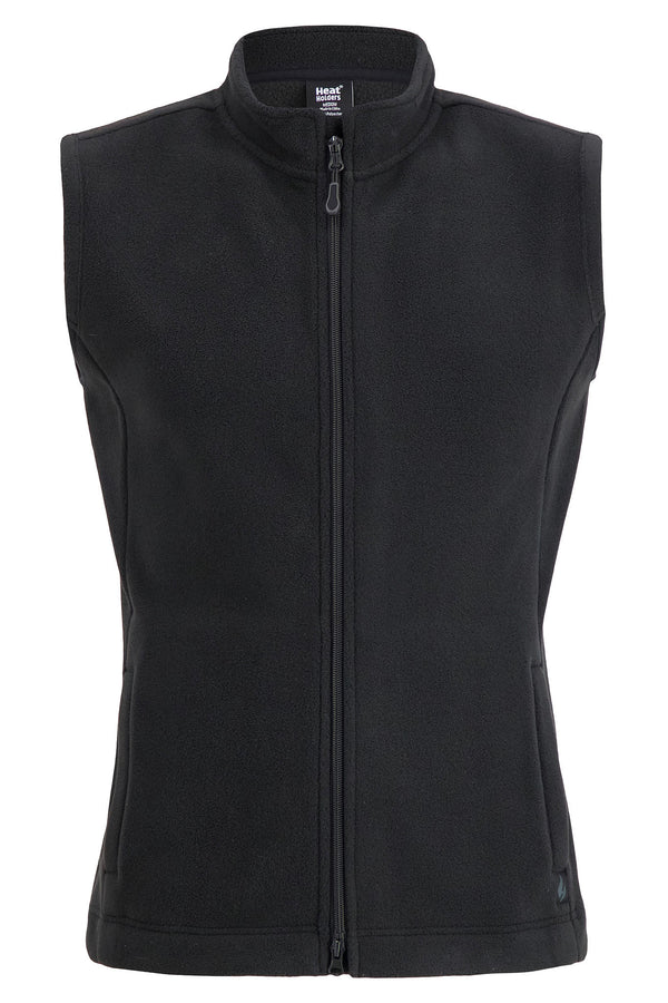Heat Holders Men's Original Thermal Fleece Zip Vest Black #color_black