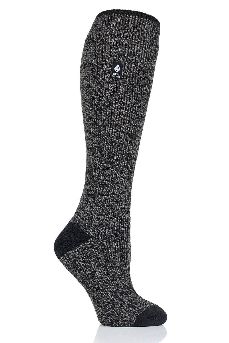 Heat Holders Women's Ashley Twist Long Thermal Sock Black/Grey