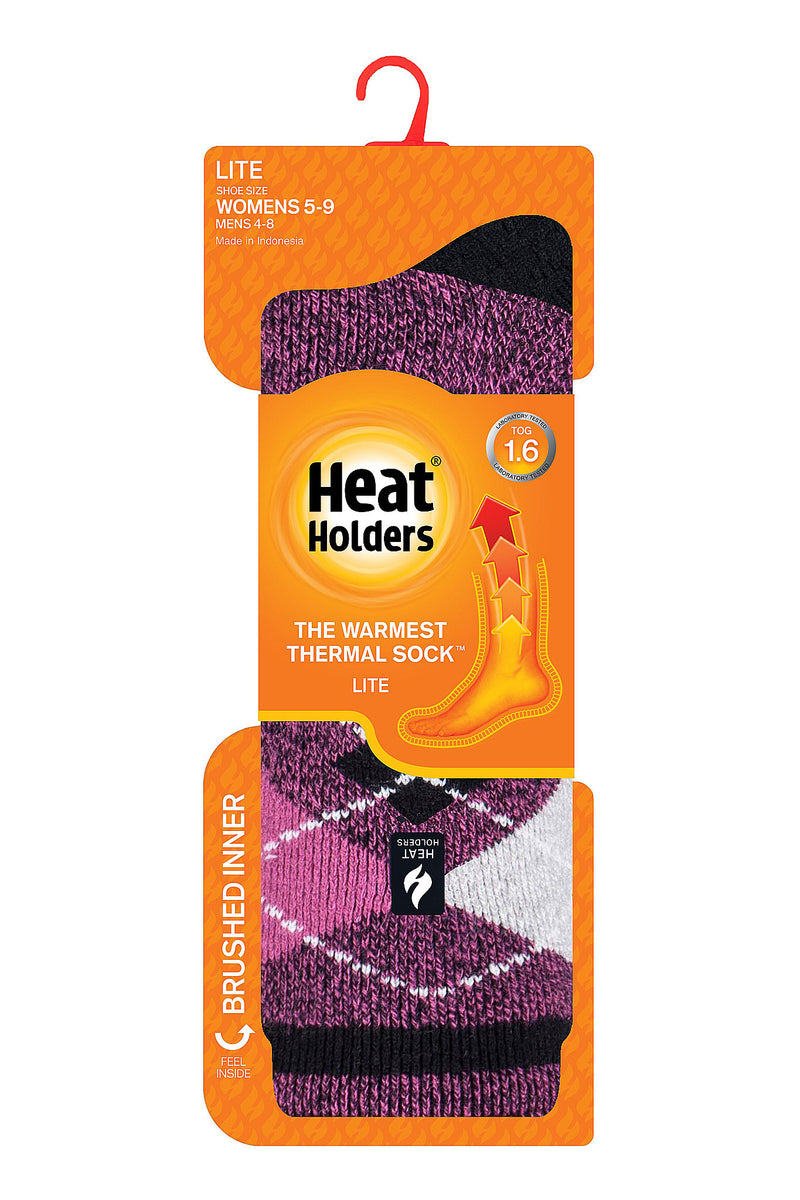 Heat Holders Women's Azelia Argyle Thermal Crew Sock - Packaging