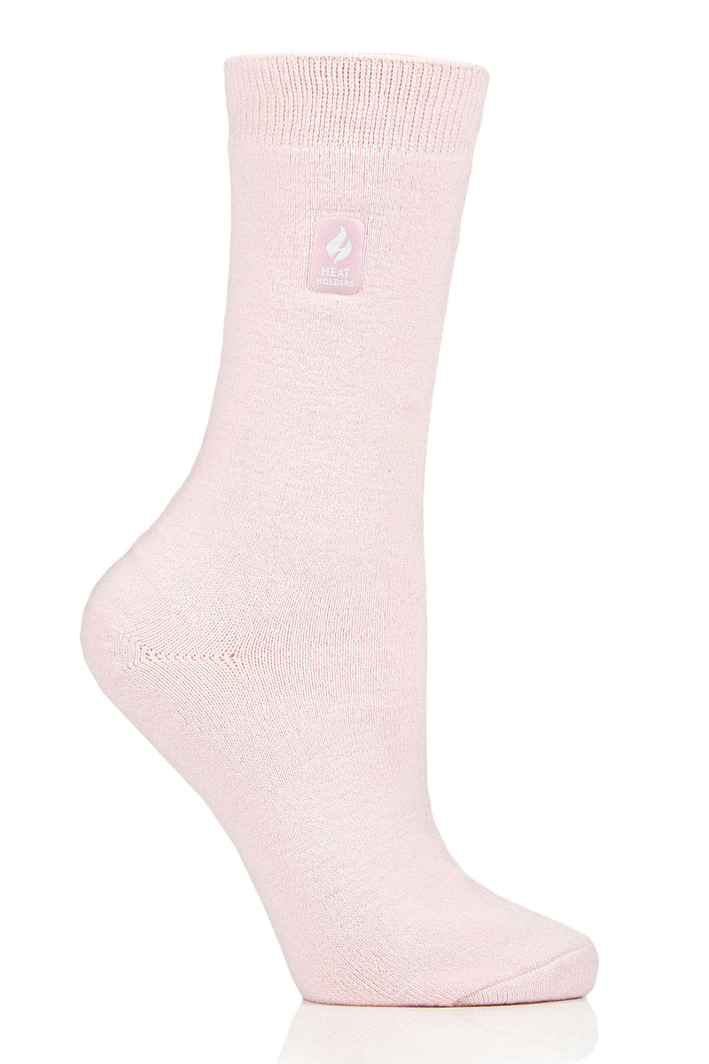 Heat Holders Women's Holly Ultra Lite Solid Thermal Crew Sock Light Pink