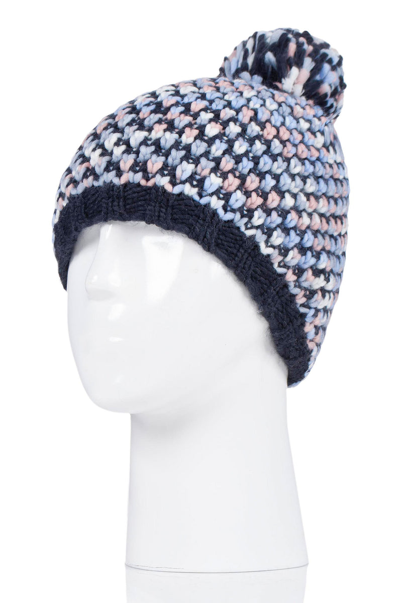 Heat Holders Women's Katelyn Textured Knit Thermal Hat Navy