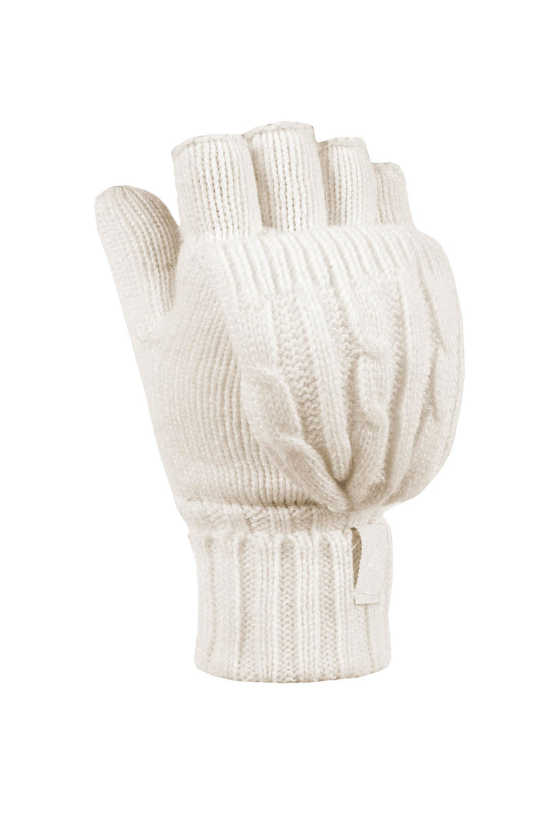 Heat Holders Women's Melinda Cable Knit Thermal Converter Gloves Buttercream