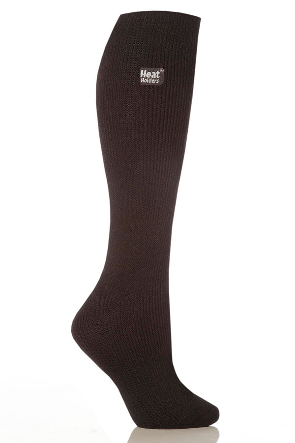 Heat Holders Women's Ashley Solid Long Thermal Sock Black #color_black