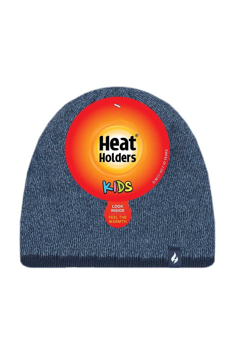 Heat Holders Boys Fine Knit Thermal Hat Denim/Navy - Packaging