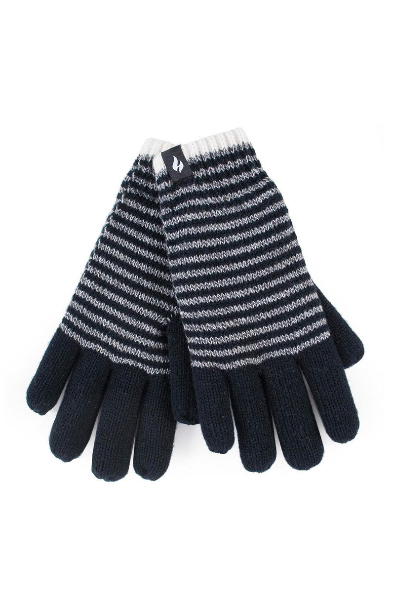 Heat Holders Women's Oslo Stripe Thermal Gloves Black