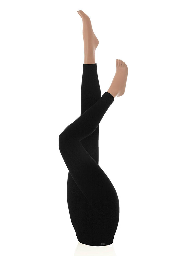 Heat Holders Women's Footless Thermal Tights Black #color_black