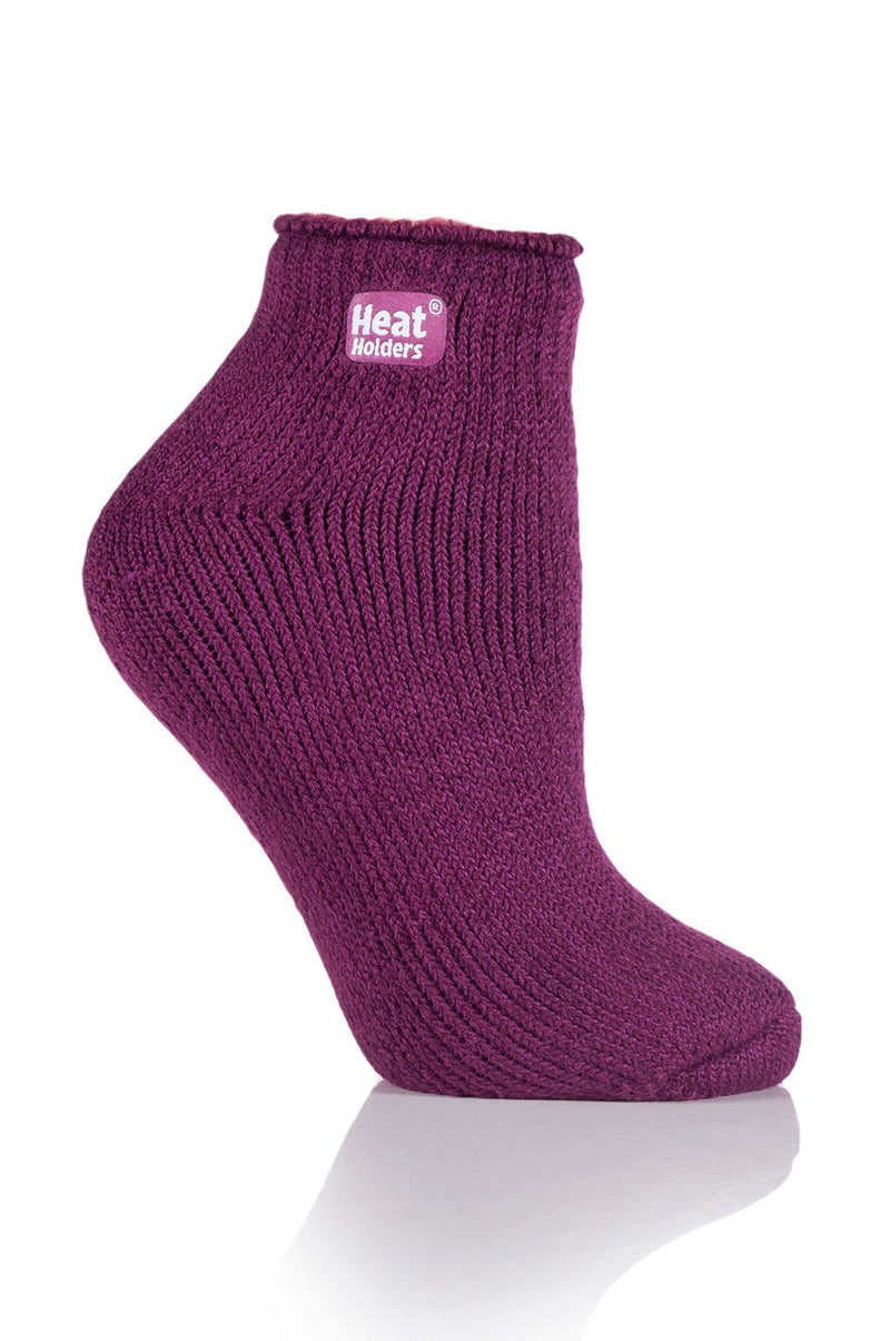 Heat Holders Women's Solid Thermal Ankle Sock Deep Fuchsia