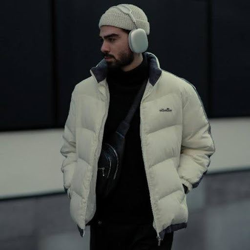 Man wearing a puffer jacket