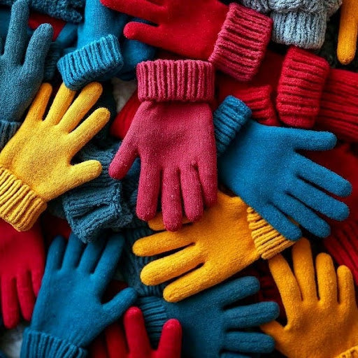 Winter gloves in different colors