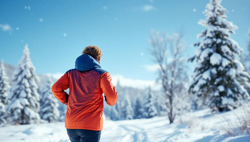 Person runs in winter. | Heat Holders®