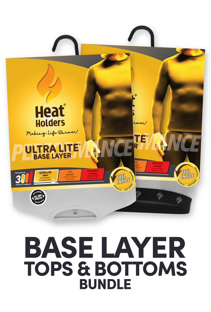 Men's Ultra Lite Ascent Base Layer Thermal Set in Grey Heather
