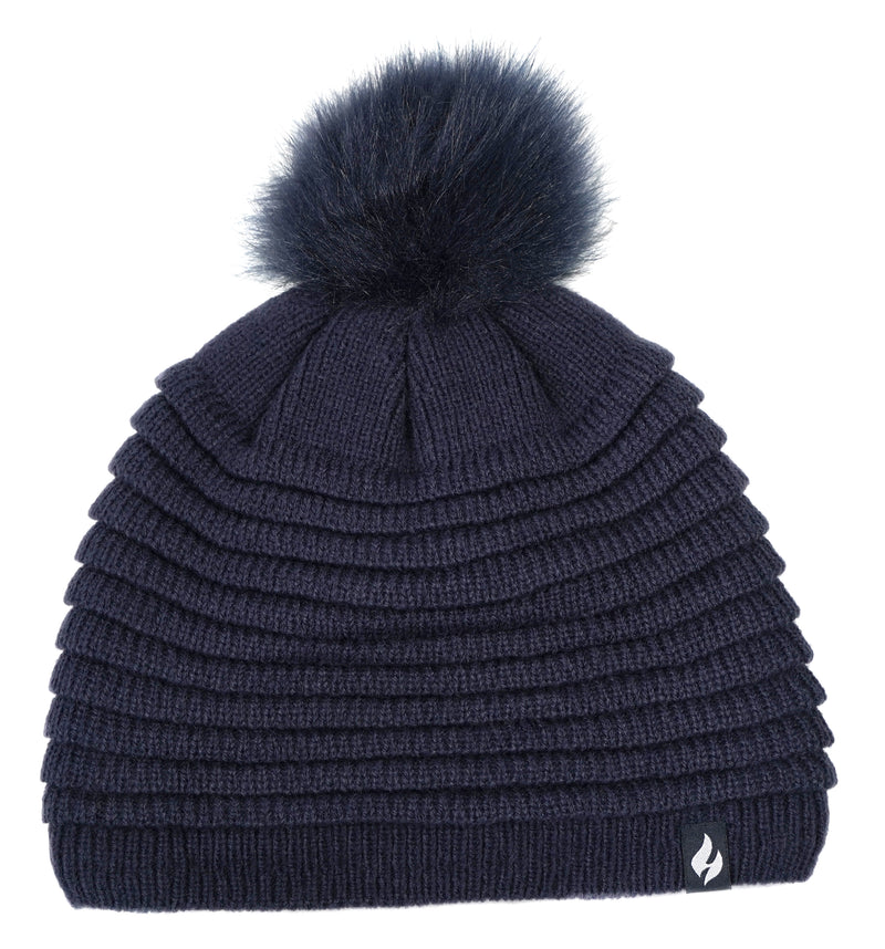 Women's Cannes Ribbed Hat With Pom Pom