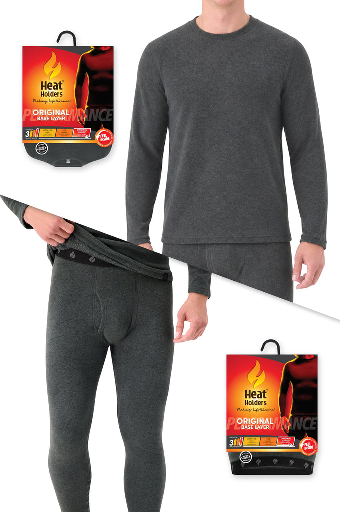 Men's Original Expedition Base Layer Set in Charcoal