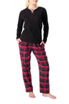 Women's Felicity Waffle Top/Flannel Pants Pajama Set