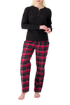 Women's Felicity Waffle Top/Flannel Pants Pajama Set