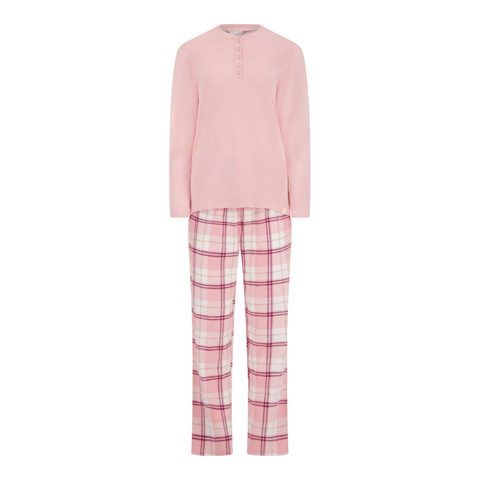 Women's Felicity Waffle Top/Flannel Pants Pajama Set