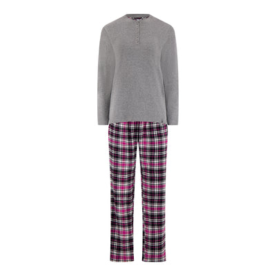 Women's Felicity Waffle Top/Flannel Pants Pajama Set