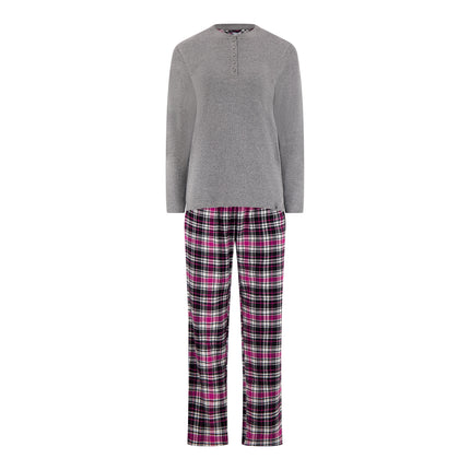 Women's Felicity Waffle Top/Flannel Pants Pajama Set