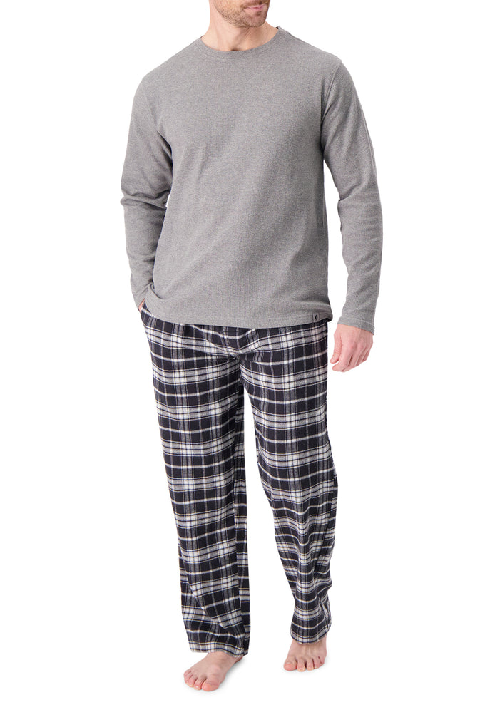 Men's Flemming Waffle Top/Flannel Pants Pajama Set