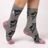 HEAT HOLDERS RHS Women's Lite RHS Berries Crew Sock Grey 