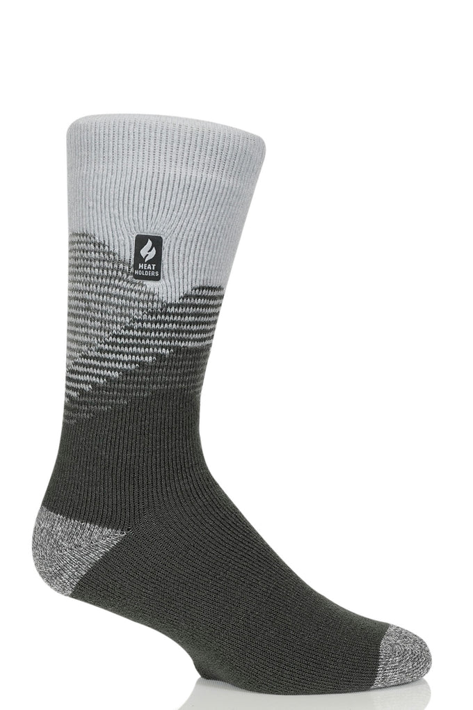 Heat Holders Men's LITE Mountains Thermal Crew Socks Grey #color_Grey