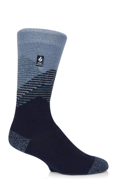 Heat Holders Men's LITE Mountains Thermal Crew Socks Navy #color_Navy