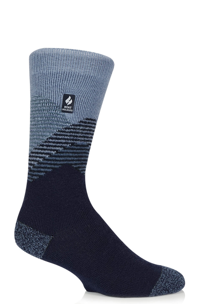 Heat Holders Men's LITE Mountains Thermal Crew Socks Navy #color_Navy