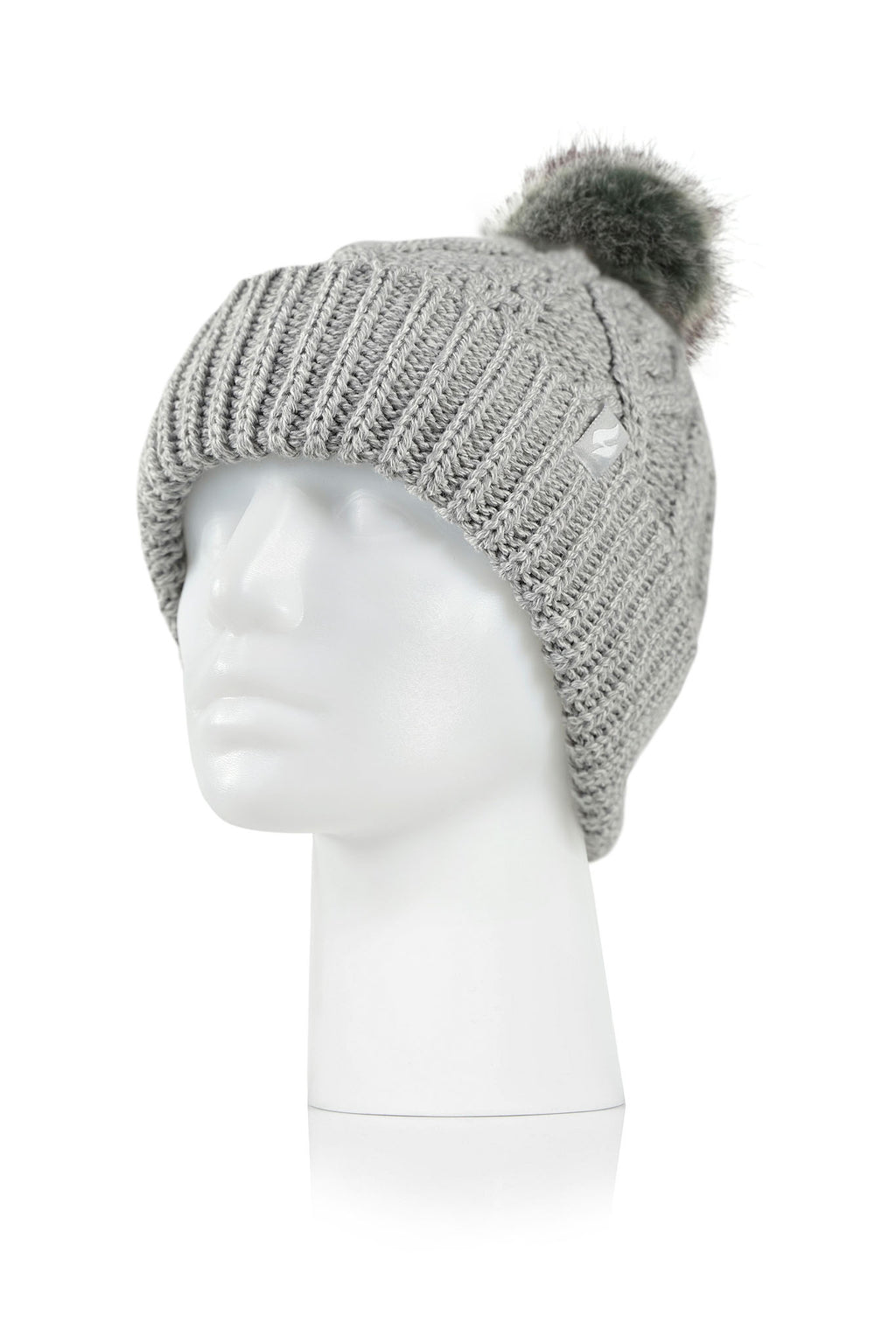 Soft Cable Knit Pom Pom Hat (G9871: Grey)