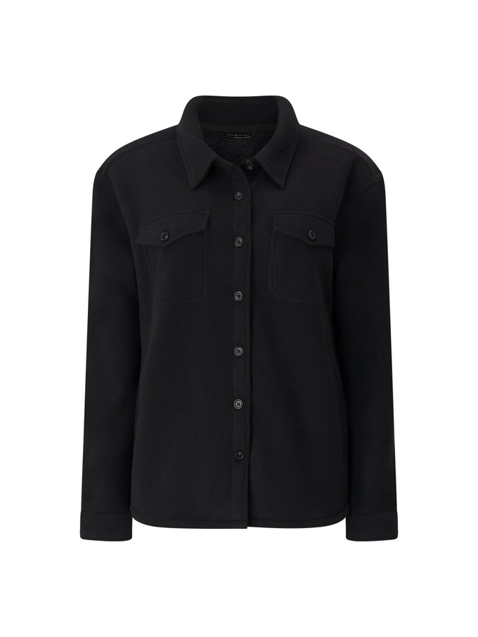 Women's Jacqueline Long Sleeve Solid Shirt Jacket Black / XL Women's Jacqueline Long Sleeve Solid Shirt Jacket Black / XL