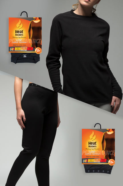 Women's Lite Base Layer Set in Black
