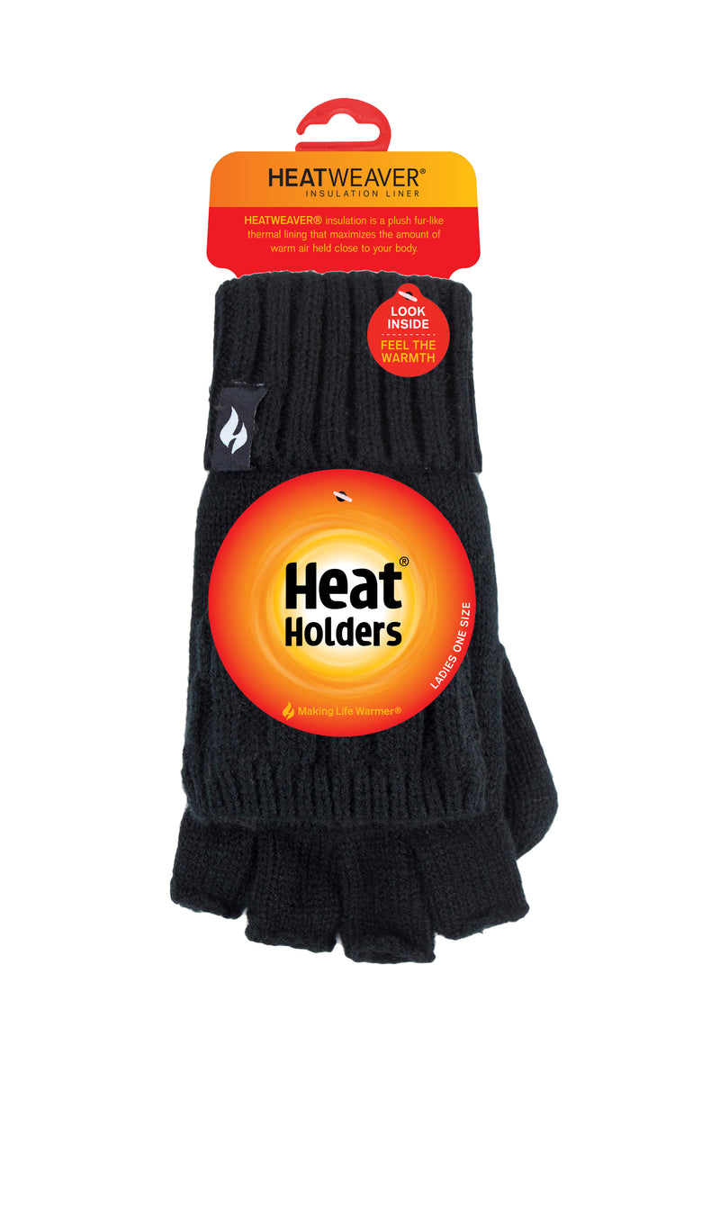 Melinda Solid Cable Knit Converter Gloves For Women
