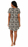 Women's Marbella Ultra Soft Cheetah Print Short Sleeve Sleepshirt