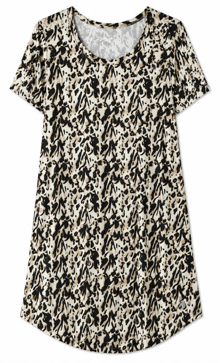 Women's Marbella Ultra Soft Cheetah Print Short Sleeve Sleepshirt