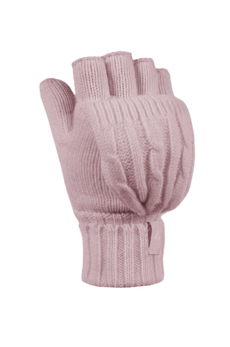 Melinda Solid Cable Knit Converter Gloves For Women