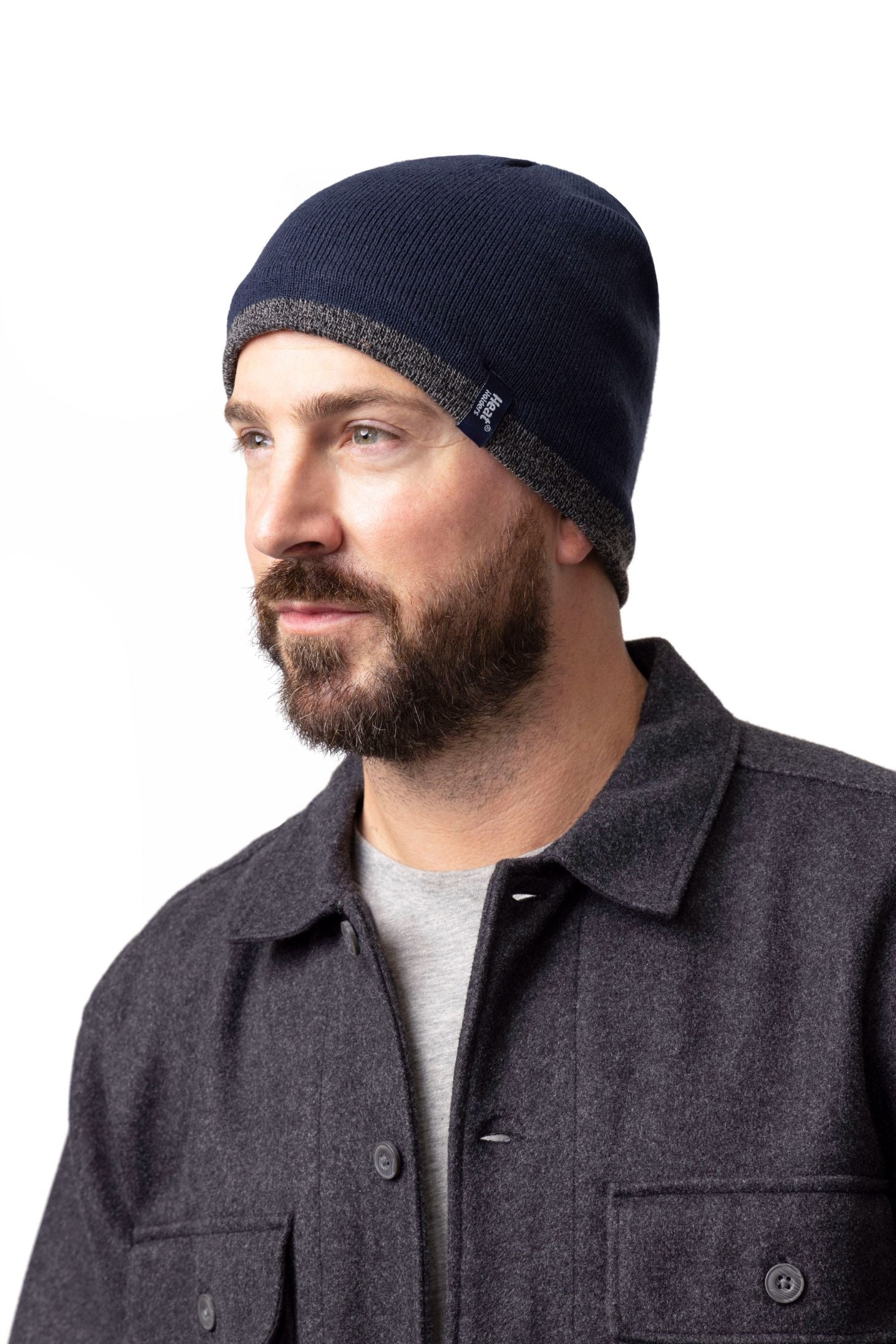 Men's Atlas Flat Knit Hat with Contrast Trim – Heat Holders®