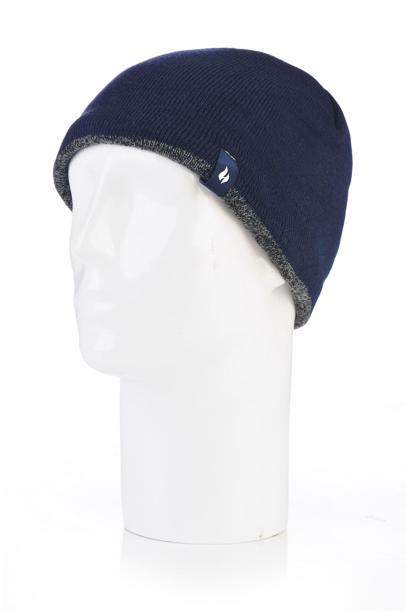 Men's Atlas Flat Knit Hat with Contrast Trim