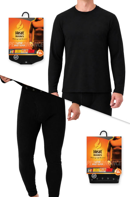 Men's LITE™ Traverse Base Layer Thermal Set in Black