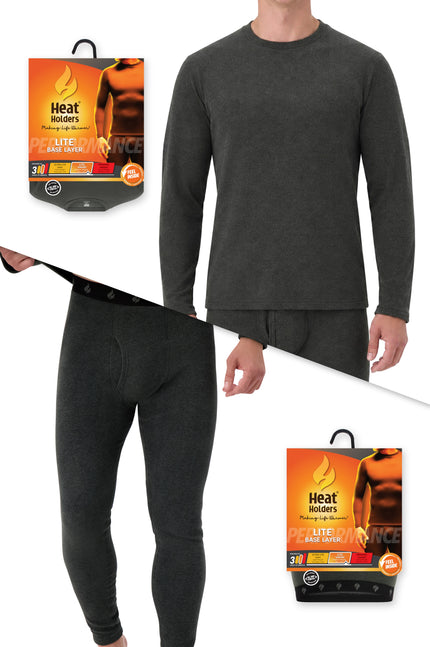 Men's LITE™ Traverse Base Layer Thermal Set in Charcoal Heather