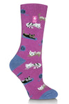 Women's LITE™ Fauna  Cats Novelty Crew Sock