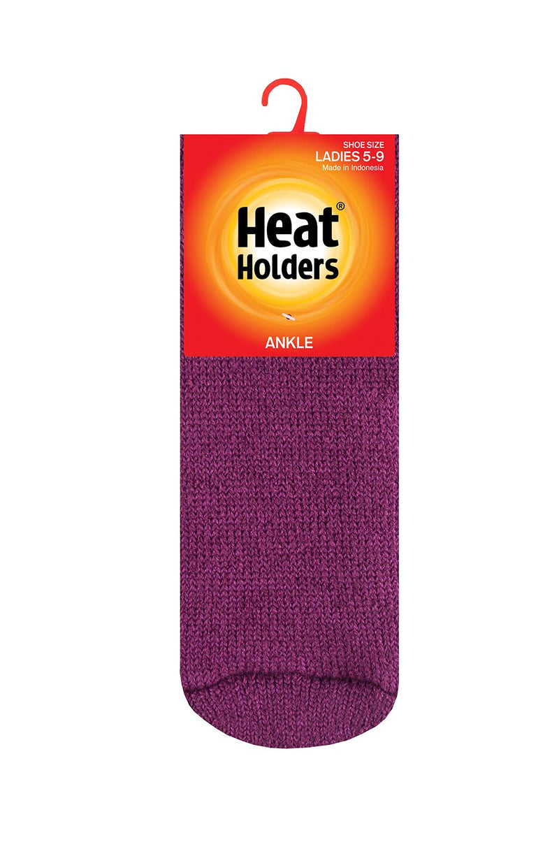 Heat Holders Women's Solid Thermal Ankle Sock Deep Fuchsia - Packaging