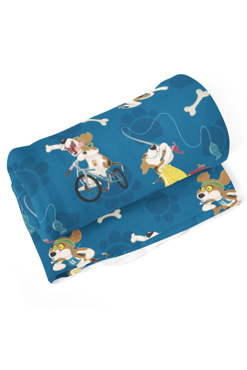 Heat Holders Active Pup Blanket Blue - Rolled